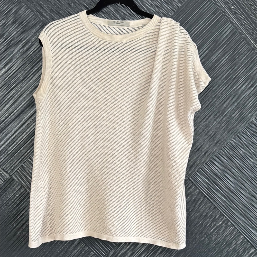 All Saints Sleeveless Asymmetrical Top